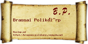 Brassai Polikárp névjegykártya